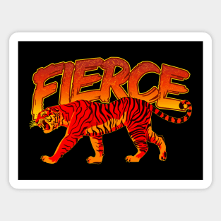 Retro Fierce Tiger Magnet